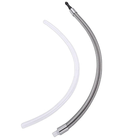 Legit Durable Replacement Milk Tube For Coffee Machines Compatible With We8 E6 D6 Z8 Z6 Models Featuring Stainless Steel Inner Core And Light Blocking PC Exterior Upgrade Your Daily Grind - stainless steel and translucent milk tube.