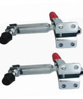 Two Piece Welding Fixed Toggle Clamps With Rubber Tips Pro Grade Heavy Duty Metal Hold Down Clamps For Workshop And Woodworking Quick Release