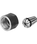 Premium ER11 Collet Chuck With Strong Spring Steel Design For Heavy Duty Drilling And Boring featuring 6mm and 3.175mm clamping nuts.