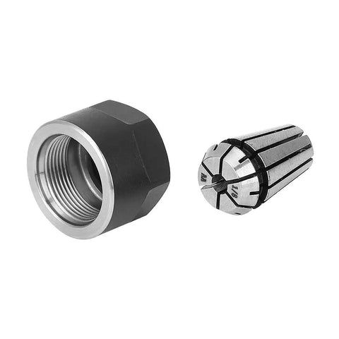 Premium ER11 Collet Chuck With Strong Spring Steel Design For Heavy Duty Drilling And Boring featuring 6mm and 3.175mm clamping nuts.