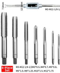 Get This Sweet Hss Hand Tap And Die Set For M6 To M10 Metal Threads With Smooth Flutes Perfect For Serious DIYers And Workshop Pros Needing Solid Screw Thread Repair Tools Today. 8-piece HSS tap set M3-M12 with M6, M8, M10 taps and holder