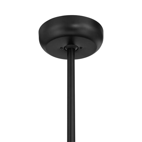 Matte Black Jewelry Inspired Chandelier Ceiling Fan With Integrated Led Lighting and Remote Featuring Faux Alabaster Accents For Whisper Quiet Airflow Easy Mounting And A Straight Up Showstopper Design For Your Place ceiling mount view