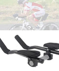 Aluminum Aero Bar Armrest For Road Bikes Clip On TT Handlebar Extensions With Ergonomic Rest shown on white background