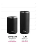 Keepin Your Slim Cans Chill With This Sleek Beige Vacuum Insulated Sleeve That Holds Energy Drinks And Hard Seltzer Without Any Condensation Or Drip To Keep Your Fizz Looking Fresh And Sweet All Day Long - Standard and slim sizes shown.