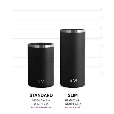 Keepin Your Slim Cans Chill With This Sleek Beige Vacuum Insulated Sleeve That Holds Energy Drinks And Hard Seltzer Without Any Condensation Or Drip To Keep Your Fizz Looking Fresh And Sweet All Day Long - Standard and slim sizes shown.