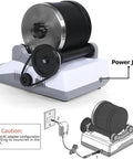 Rock Tumbler Kit For DIY Stone Polishing Complete Pro Rock Polisher with power jack and safety instructions illustration.