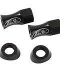LiteLoc Rim Lock Nuts 13mm Set Of 2 With Beveled Washers In Gloss Black Finish Made From 6061 T6 Aluminum For KTM And Husqvarna Rims Laser Engraved Logo For Durable Lightweight Wheel Security, set with washers