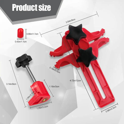 Dual Camshaft Locking Clamp Tool Kit For Car Engines Anti Slip Gear Clamp shown with measurements
