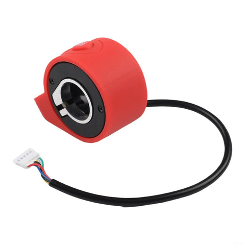 Thumb Throttle Accelerator For HX6 Pro Electric Scooter Replacement Controller Switch Handle Grip In Durable ABS Plastic Upgrade With 5 Pin Red Connector visible from side angle