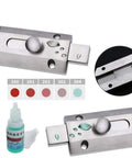 Rock Solid Sliding Bolt Door Lock With Smooth Auto Glide And Flat Barrel Profile For Patios Barn Doors And Gates Super Easy Surface Mount Security Hardware In Matte Silver Finish, showing surface mount design.