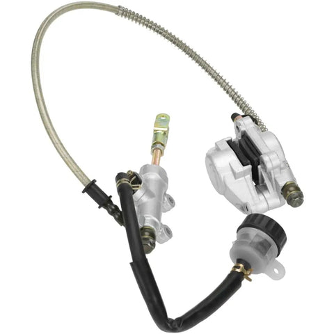 Rear Foot Disc Hydraulic Brake Master Cylinder Caliper Assembly Fits 150cc 200cc 250cc Go Karts ATVs Quad Bikes Dune Buggy