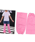 Top Shelf Waterproof Leg Warmers For Kids And Teens Fly Gaiters To Keep Pants Dry Trail Ready Dust Blocker For Outdoor Adventures Cleanroom Use With Snug Elastic Bands worn by child in pink.
