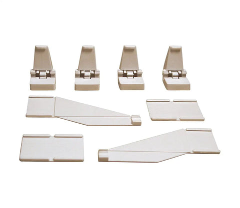 Components of Three Meter Guardrail Expansion Kit with 24 Holders for Carrera Evolution Digital 132 and Digital 124 Racetracks