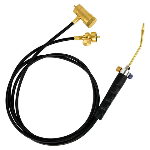 Oxypropane Welding Gas Cutting Torch Kit With Flint Lighter And Cylinder Holder Rack For Jewelers And HVAC Pros, Pro Grade Brass Fittings