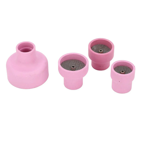 Ceramic Cup Kit for Welding Gear with High Temp Durable Pro Grade Ceramic Easy to Install Long Lasting Life Pink Color Portable Compact