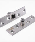 Heavy Duty 360 Degree Turning Heaven Earth Hinge For Hidden Doors And Furniture Hardware Brushed Stainless Steel close-up view.