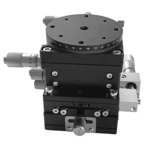 LT60-LM Four Axis Manual Linear Positioning Stage With XYZR Precision Built For Real World Accuracy Handles 29.4N Load 60x60mm