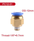 Pneumatic Air Connector Fittings Kit With 4 6 8 10 12mm Male Threads And Quick Connects In One Eighth One Quarter Three Eighths And One Half Inch