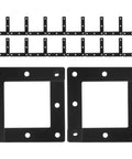 Image of Black 30 Piece Pack Tempered Steel L Shaped Corner Brackets With Pre Drilled Screw Holes Flat Metal Mending Plates for DIY projects.