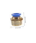 Pneumatic Quick Connect Fittings Kit 16Pcs PC Thread Straight Tube Connectors Crimp Fittings For Air Tools Hose Repair And Supply Pro Grade For Industrial And Workshop Use With Leak Free Connection, brass fitting 0.7 in x 0.8 in