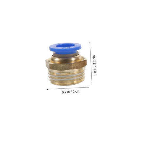 Pneumatic Quick Connect Fittings Kit 16Pcs PC Thread Straight Tube Connectors Crimp Fittings For Air Tools Hose Repair And Supply Pro Grade For Industrial And Workshop Use With Leak Free Connection, brass fitting 0.7 in x 0.8 in