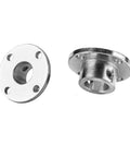 4 Pack 12mm Flange Coupling Connector For RC Models, 45 steel, showing shaft opening and mounting holes, side view