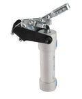 Heavy Duty Iron Air Clamp With G1/8 Interface, Pneumatic Hold Down Cylinder For Industrial Equipment Installation, Mechanical Operations, And Welding Fixtures shown upright