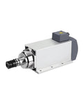 Bulletproof Heavy Duty Servo Spindle Motor With Constant Torque Flange Mount And Water Cooled System For Quiet Machine Tool Work Featuring Smooth Shaft Transmission And 380 Volt Power Under Load, side view of motor.