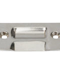 Stainless Steel Cabinet Door Catch Roller Latch for Cabinets and Cupboards, no fuss install with screws, close-up view