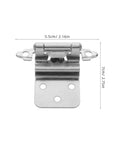Eight Pack Three Eighths Inch Flush Mount Inset Cabinet Hinges Brushed Nickel Self Closing Kitchen Cupboard Doors With Dimensions