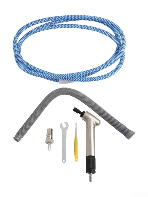 Pro Grade Pneumatic Air Die Grinder Kit Spins At 52500 Rpm With Hardened Steel Body tools, hoses, and accessories for efficient grinding and polishing.