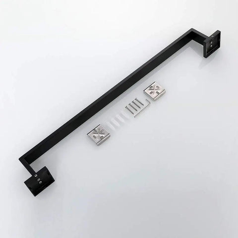 Heavy Duty 23.6 Inch Black Stainless Steel Towel Bar Rack For Bathroom And Kitchen Rustproof SUS 304 Wall Mount Towel Holder With Screws