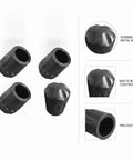 1.97 Inch Metal Furniture Connector Brackets For Modular Cube Storage Systems Black Polyester Coated Hardware Kit For Tight Joints