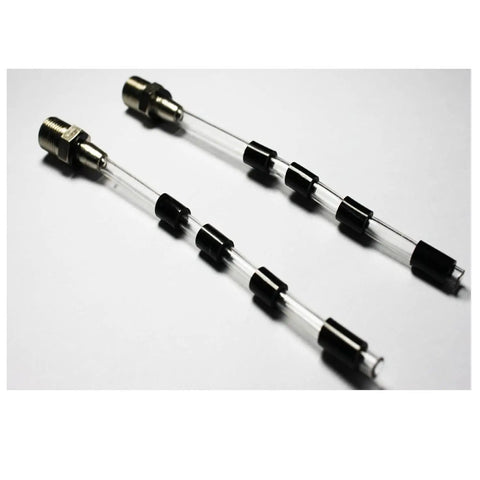Ruber Rotate Tube Pipe for High Pressure Car Interior Spraying Gun Z010 And Z014, silver tone components on white background