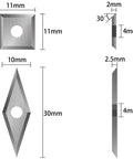 Top Tier Tungsten Carbide Wood Lathe Turning Inserts 16 Piece Heavy Duty Replacement Set with square and diamond shapes dimensions