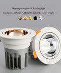 MXJCKSOQ 3.5 inch Recessed Lighting Kit Fixture 7W,10W,15W,20W 4000KLED Downlights in anti-glare COB design.