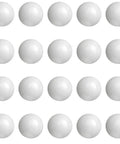 Ceramic Bearing Balls 2.5mm Zirconia Oxide ZrO2 G10 Precision Set Of 20 High Hardness 71 HRC arranged in a grid pattern.