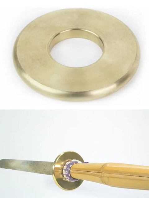 Pure Copper Tsuba Weight Upgrade For Shinai Kendo Accessory Heavy Shinai Tsuba Stopper 9.5 Ounces Outer Diameter 3.15 Inches