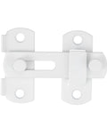Two Pack White Stainless Steel Barn Door Latches For Gate And Sliding Doors Flip Bi-Fold Lock Antique Style Suitable For Wine Cabinets And Closets Durable Rust-Resistant Finish Small White Size front view
