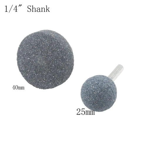 Two pieces from 8 Pcs Assorted Drill Grinding Stones With One Quarter Inch Shank Aluminum Oxide Mounted Grinding Bits