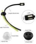 Top Tier Heavy Duty Fuel Line Kit Totally Fits Your Brush Cutter For Reliable Power And Smooth Sipping Of Gas No Leaks Or Glitches Ever. black and yellow fuel hose kit with filter and grommet, 24cm line shown