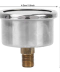 Side view of Go To Pool Filter Pressure Gauge For Diving Equipment, 0 To 6000 PSI 0 To 40 MPa Manometer, stainless steel body.