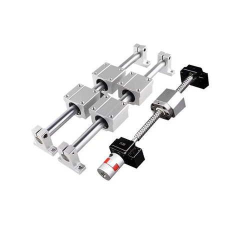 All In One Ball Screw Kit With 12mm And 16mm Linear Shafts SCS12UU SCS16UU Bearings SK12 SK16 Linear Blocks SFU1605 Ball Screw BKBF12 850mm Length For Smooth Quiet Precise Motion Performance Ready, CNC motion kit