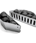 Heavy Duty Plated Steel Grill Tool Holder Hooks For 18.5 Inch And 22.5 Inch Charcoal Grills Keeps Tongs Spatula And Cooking Tools Within Reach On The Kettle showing charcoal baskets