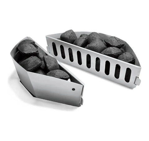 Heavy Duty Plated Steel Grill Tool Holder Hooks For 18.5 Inch And 22.5 Inch Charcoal Grills Keeps Tongs Spatula And Cooking Tools Within Reach On The Kettle showing charcoal baskets