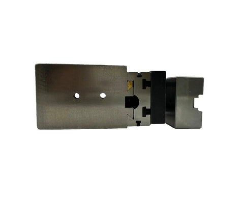 Heavy Duty Mini Vertical Slide With Quick Read Dial And Shop Tested Steel Vice For Bench Lathes side view showcasing precision design.