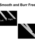 Hardwearing Stainless Steel Lid Support Hinges 2 Pack Soft Close Rotatable Folding Lid Stay detailed view showing left and right hinges.