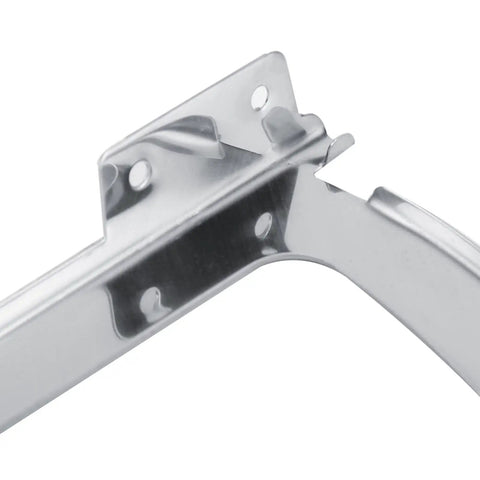 Close-up of a stainless steel drawer hinge from Stainless Steel Drawer Hinges Replacement Parts 2 Pack Polished Cabinet Hinges.