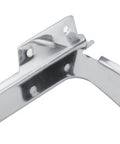 Close-up of Stainless Steel Shoes Cabinet Hinges Set, 2 Pcs Replacement Fittings For One To Three Layer Shoe Drawer Cabinet Rack.