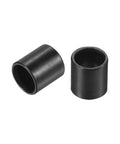 Close-up of black aluminum skateboard longboard bearing spacers, part of the Skateboard Longboard Bearing Spacers And Speed Washers Set.